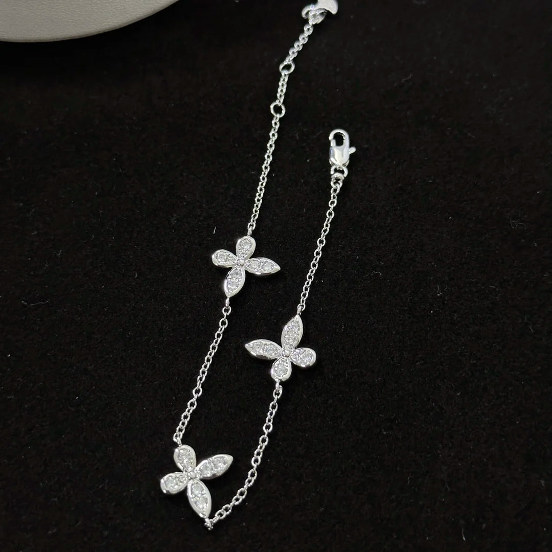 The 925 silver women's jewelry collection includes classic butterfly earrings, butterfly bracelets, and butterfly necklaces.