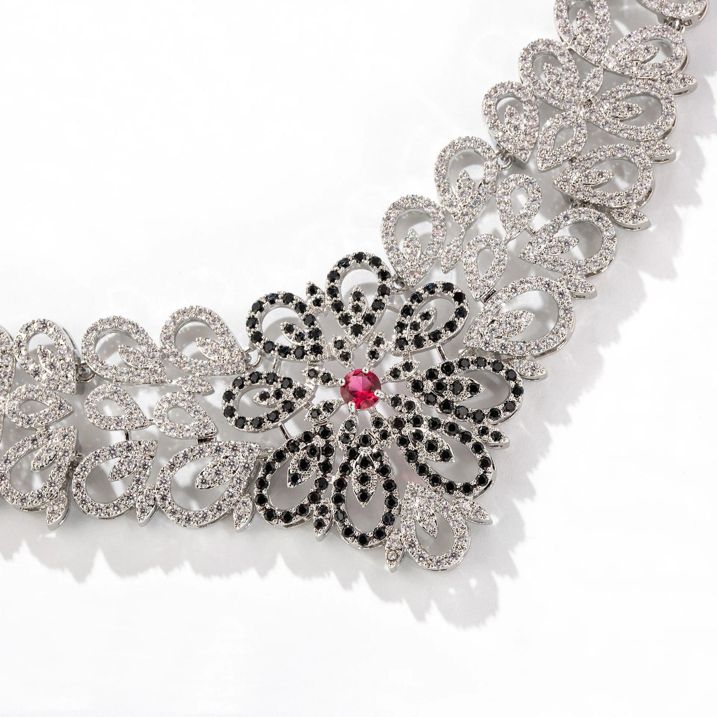 Women's Zircon Necklaces Earrings Jewelry Sets  Luxury Banquet Dresses Bridal Wear Accessories