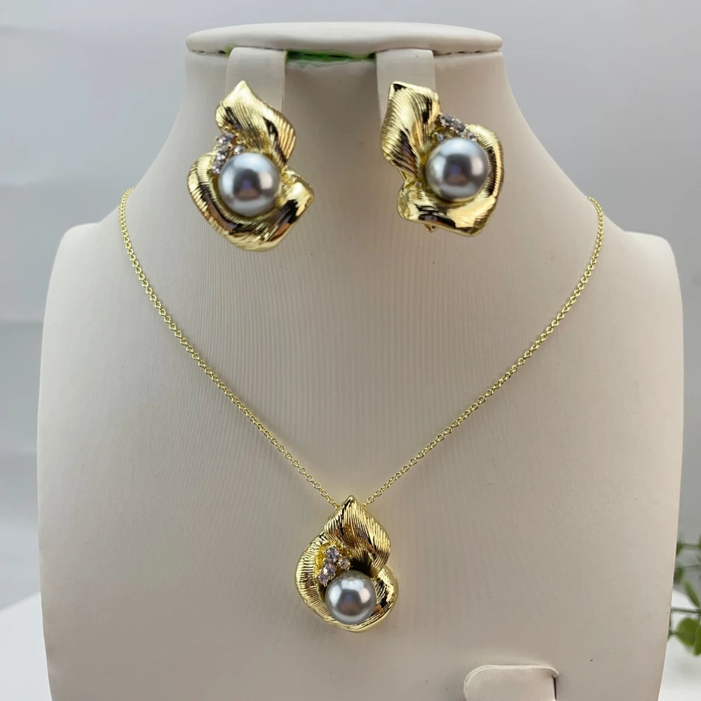 Fashion Classic Jewelry For Women Earrings Pendent Romantic Sets For Wedding Party Anniversary Gift Trendy Sets KY29284