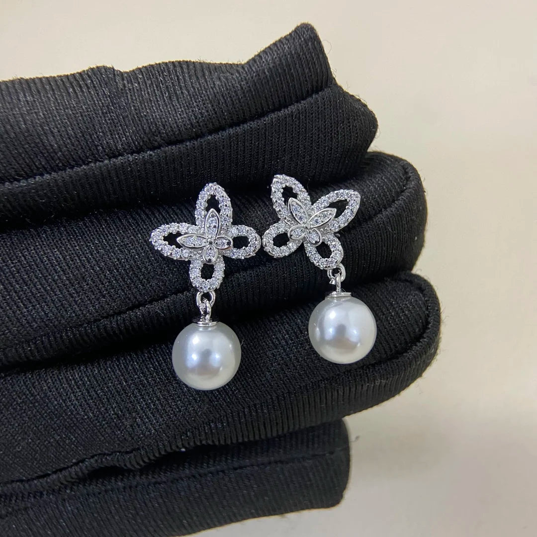 The 925 silver women's jewelry collection includes classic butterfly earrings, butterfly bracelets, and butterfly necklaces.